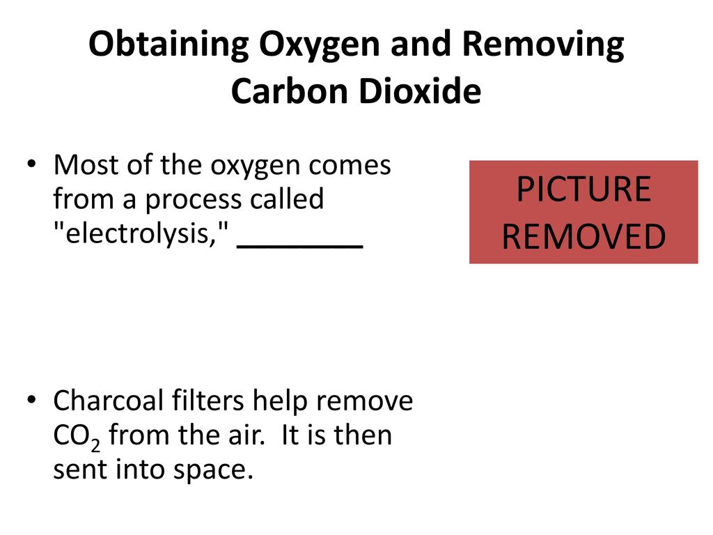 Obtaining Oxygen and Removing Carbon Dioxide