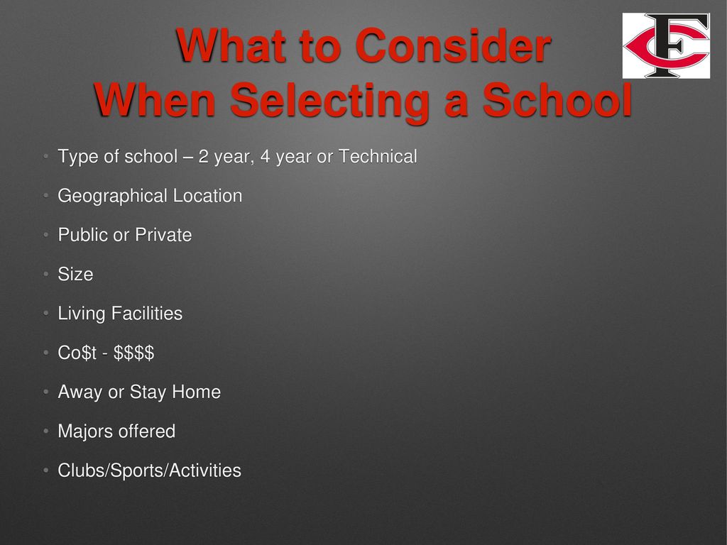 What to Consider When Selecting a School