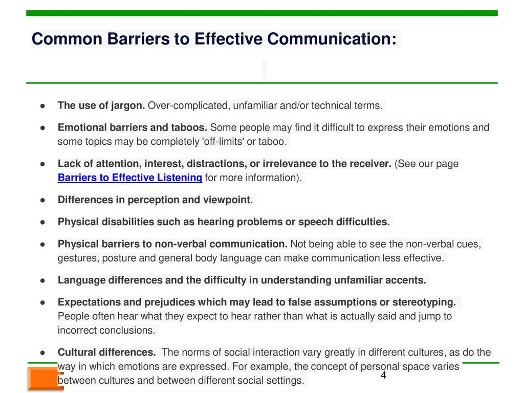 barriers to effective communication more