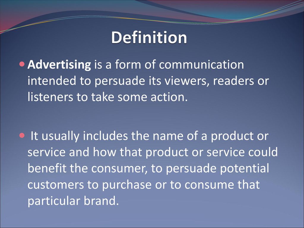 advertising is a form of communication