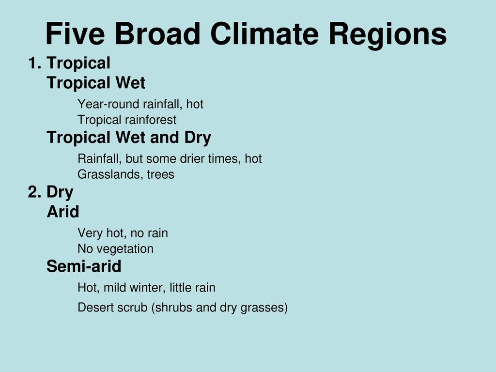 Five Broad Climate Regions - ppt download