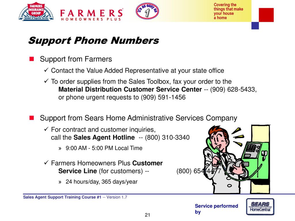 Farmers Homeowners Plus Sales Agent Support Training Course Ppt