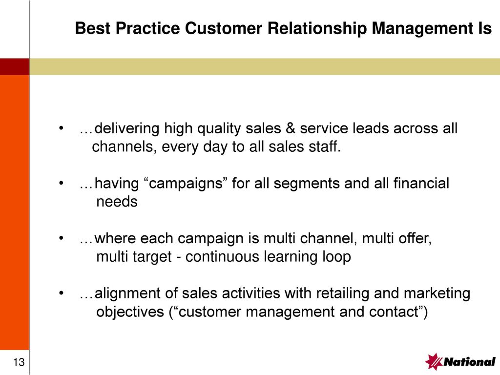 Best Practice Customer Relationship Management Is