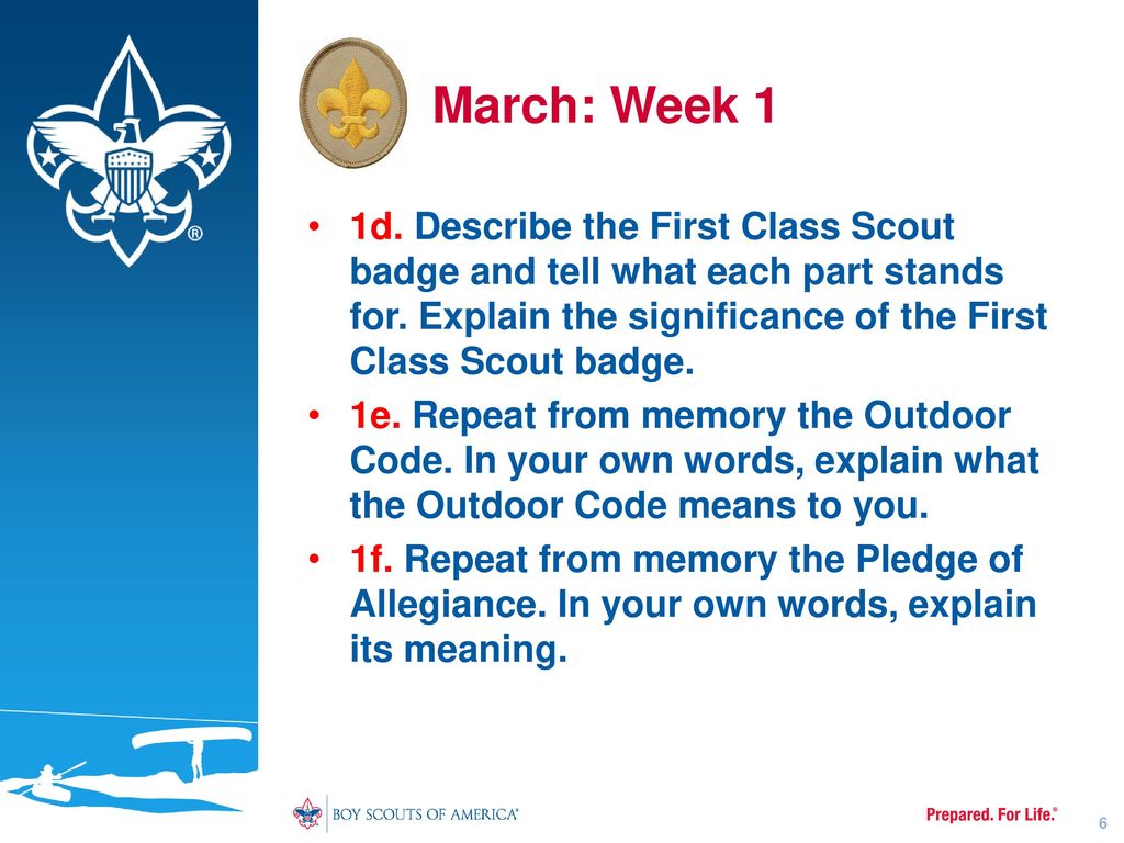 TTFC Summary Feb Week4: Scout 1a, 1b, 1c Mar Week1: Scout 1d, 1e, 1f - ppt  download