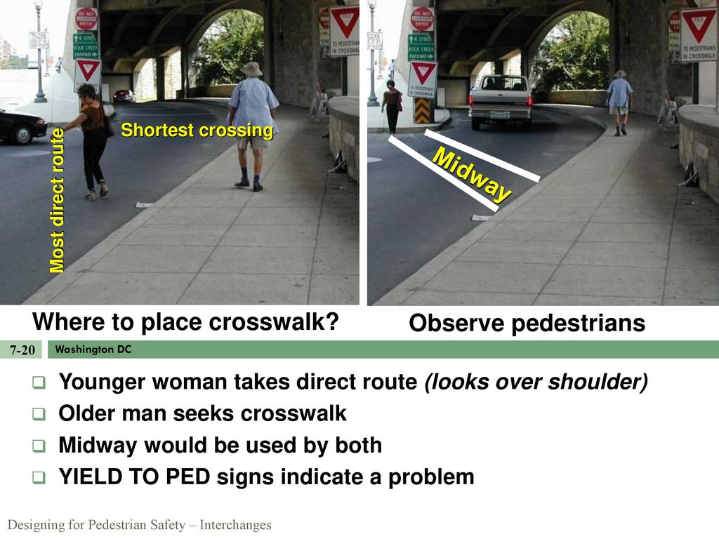Where to place crosswalk