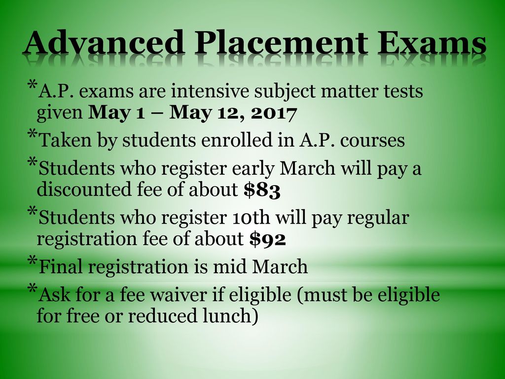 Advanced Placement Exams