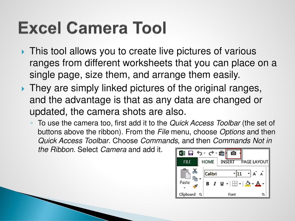 Excel Camera Tool