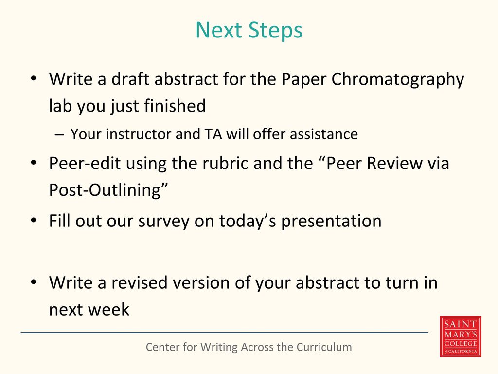 Writing Chemistry Lab Abstracts Ppt Download