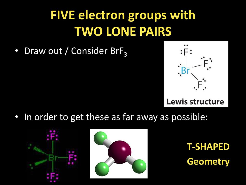 FIVE electron groups with TWO LONE PAIRS