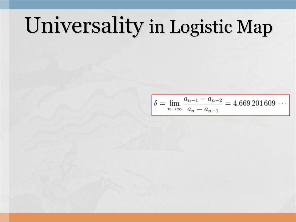 Universality in Logistic Map