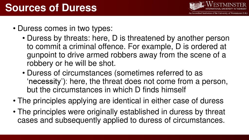Criminal Law Lecture 6 General Defences By Feruza Bobokulova Ppt Download