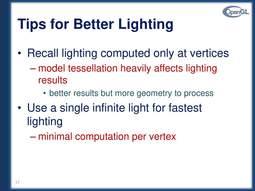 Tips for Better Lighting