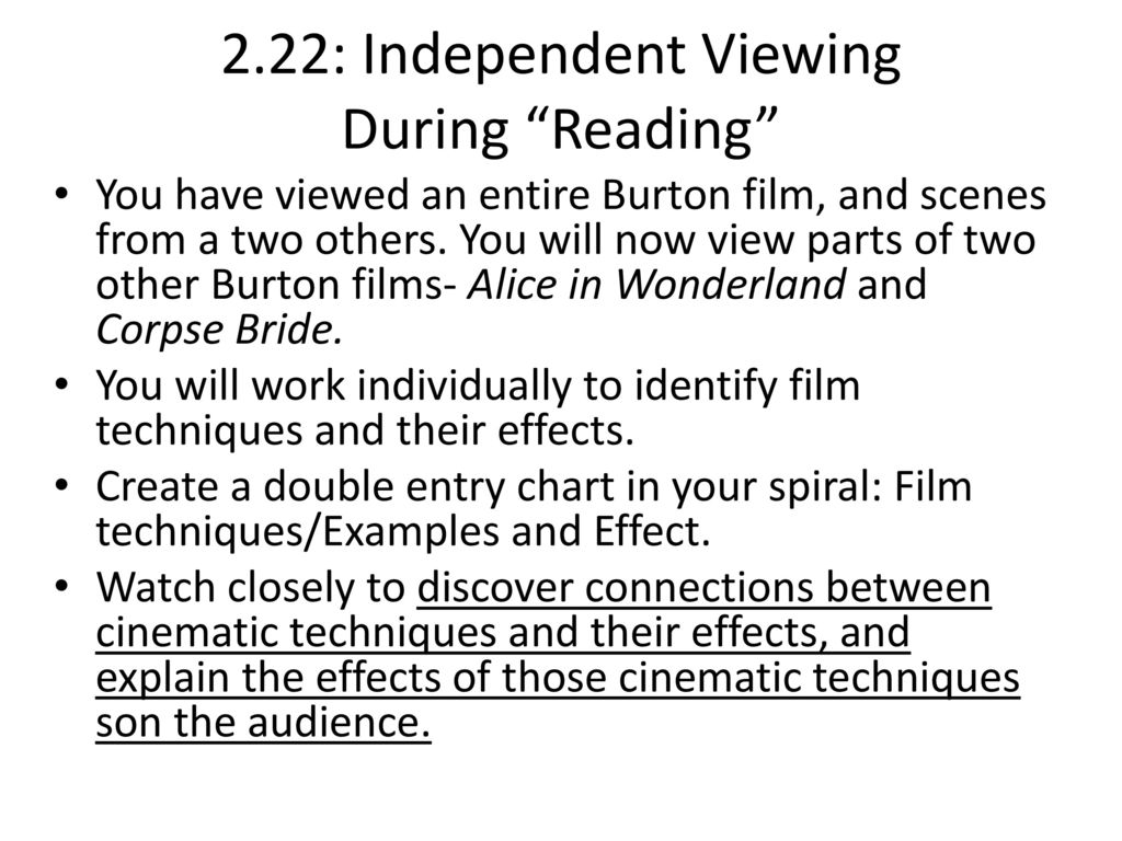 2.22: Independent Viewing During Reading