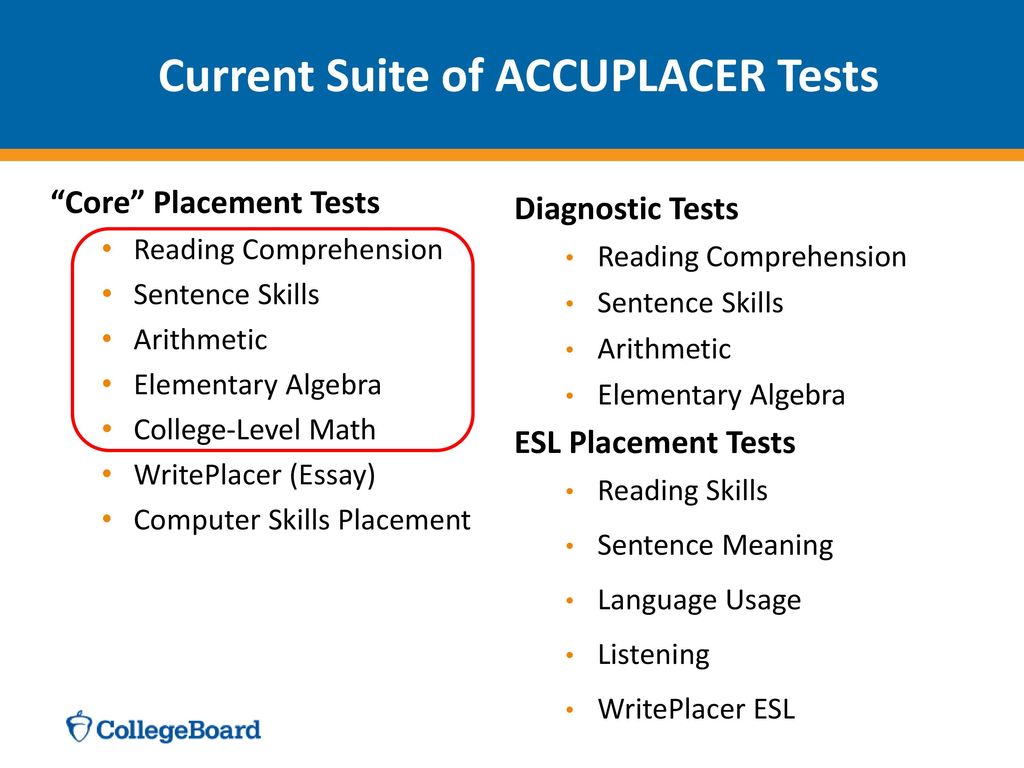 Next Generation Accuplacer Scores Chart