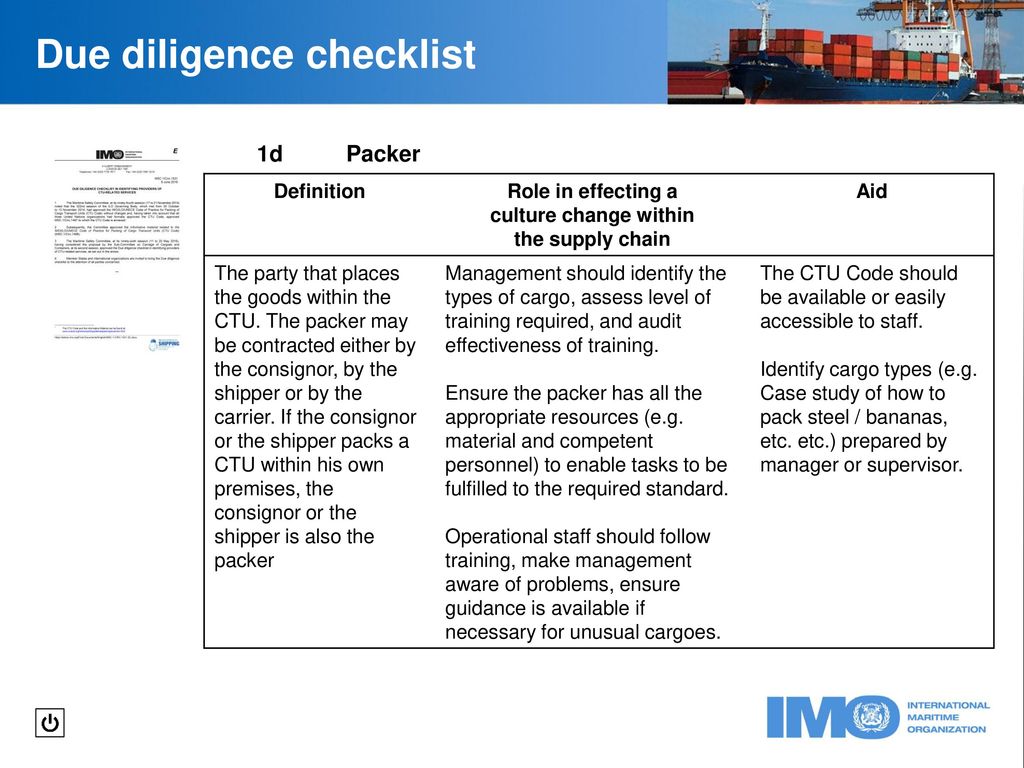 due diligence checklist - ppt download
