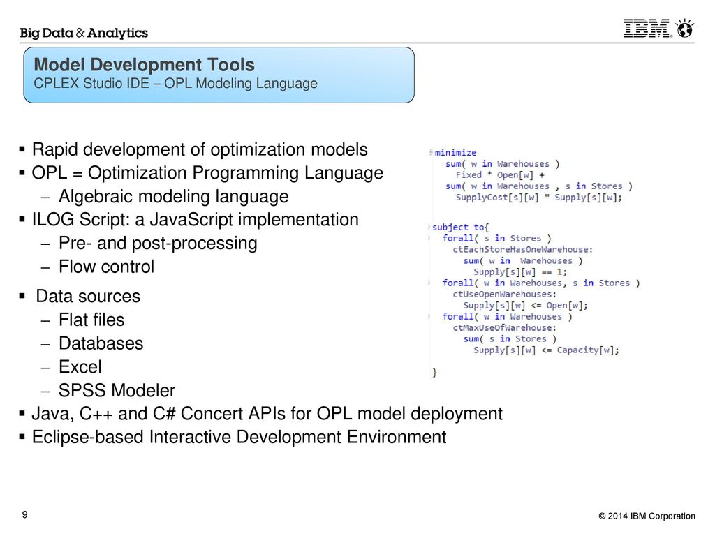 What’s New in CPLEX Optimization Studio ? …and how to use it - ppt download
