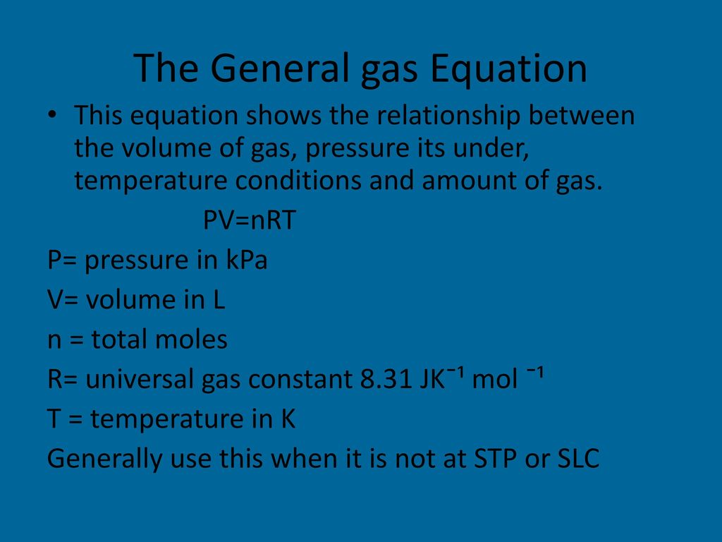Standard Conditions For Gases Ppt Download