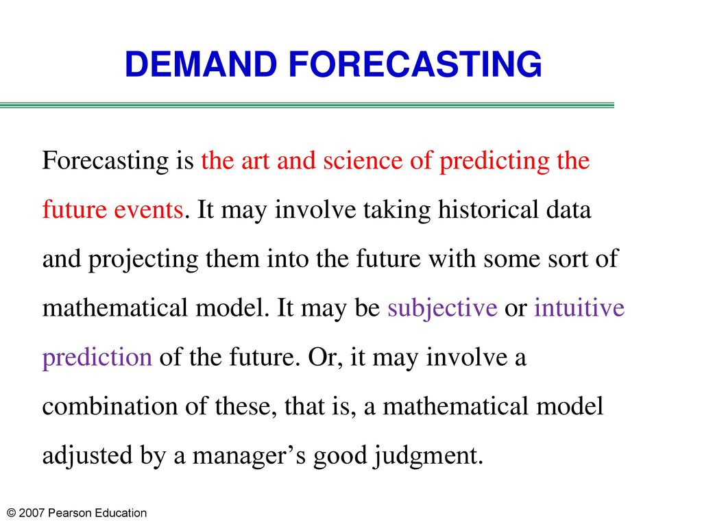 Chapter 7 Demand Forecasting in a Supply Chain - ppt download