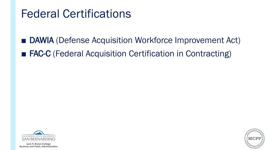 Federal Certifications