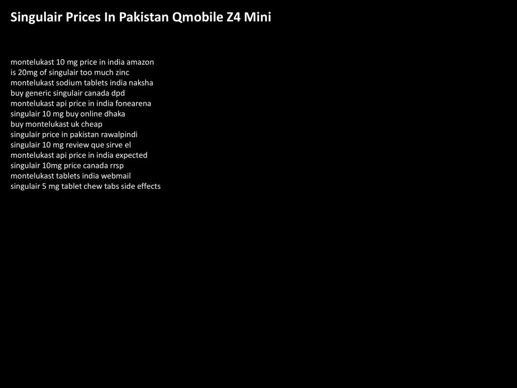Singulair prices