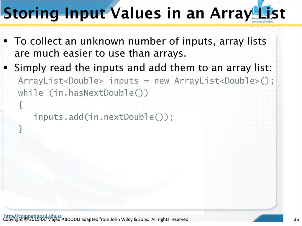 Chapter 6 – Array and Array Lists Two-Dimensional Arrays - ppt download