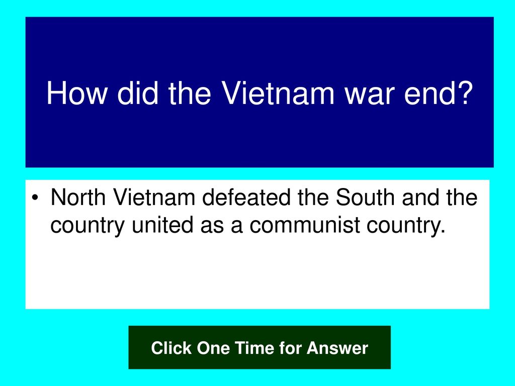 How did the Vietnam war end