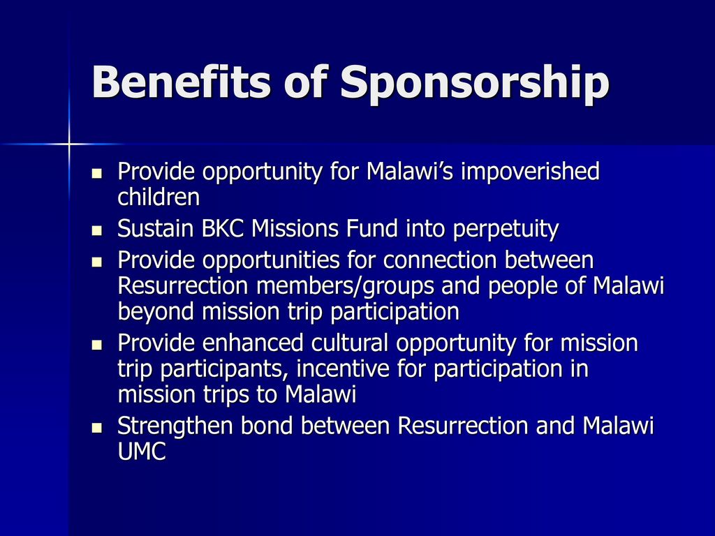 Benefits of Sponsorship