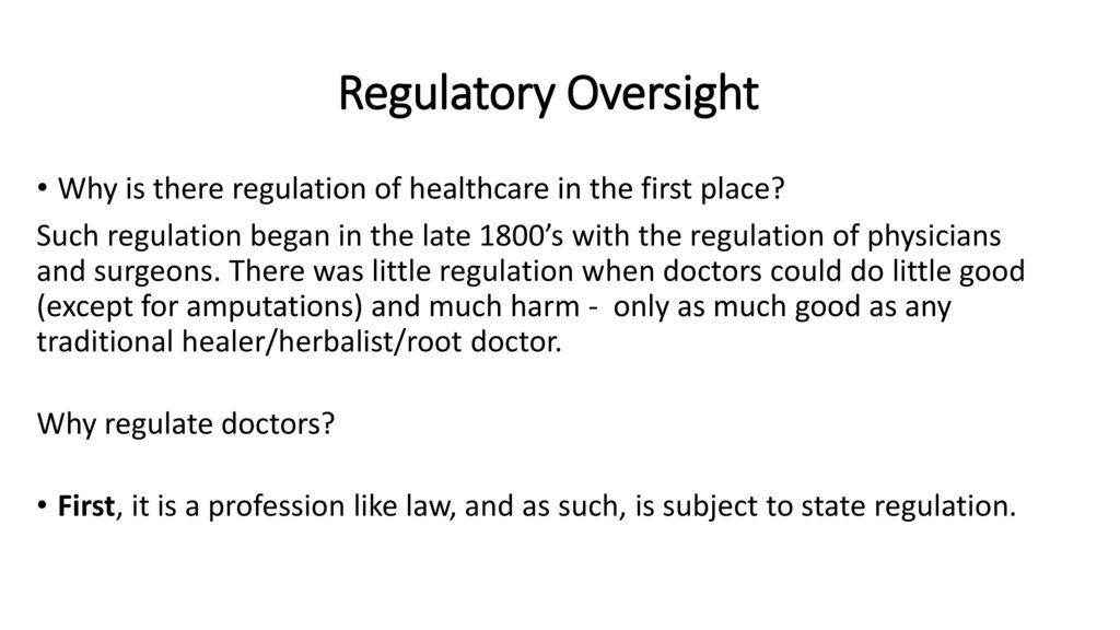 REGULATORY OVERSIGHT. ppt download