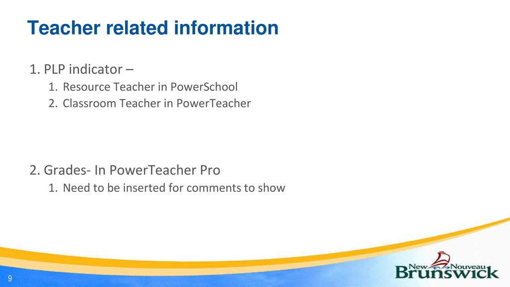 Teacher related information