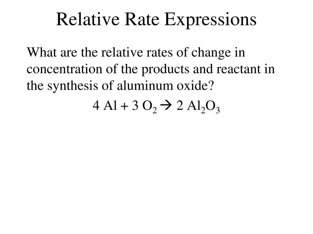 Relative Rate Expressions