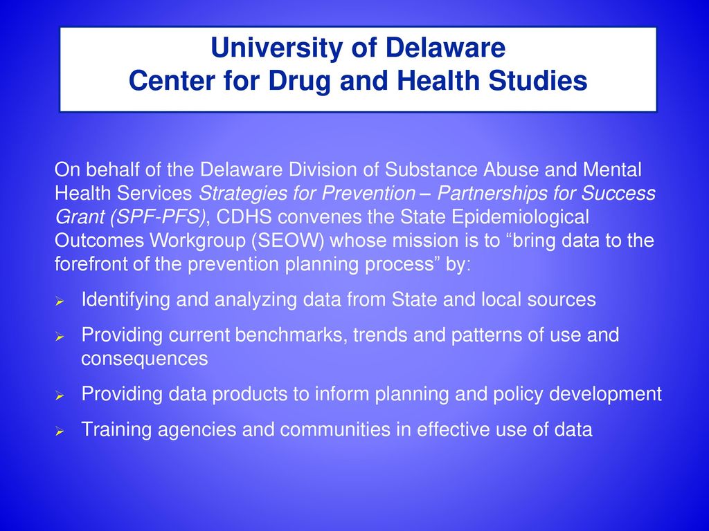 University of Delaware Center for Drug and Health Studies