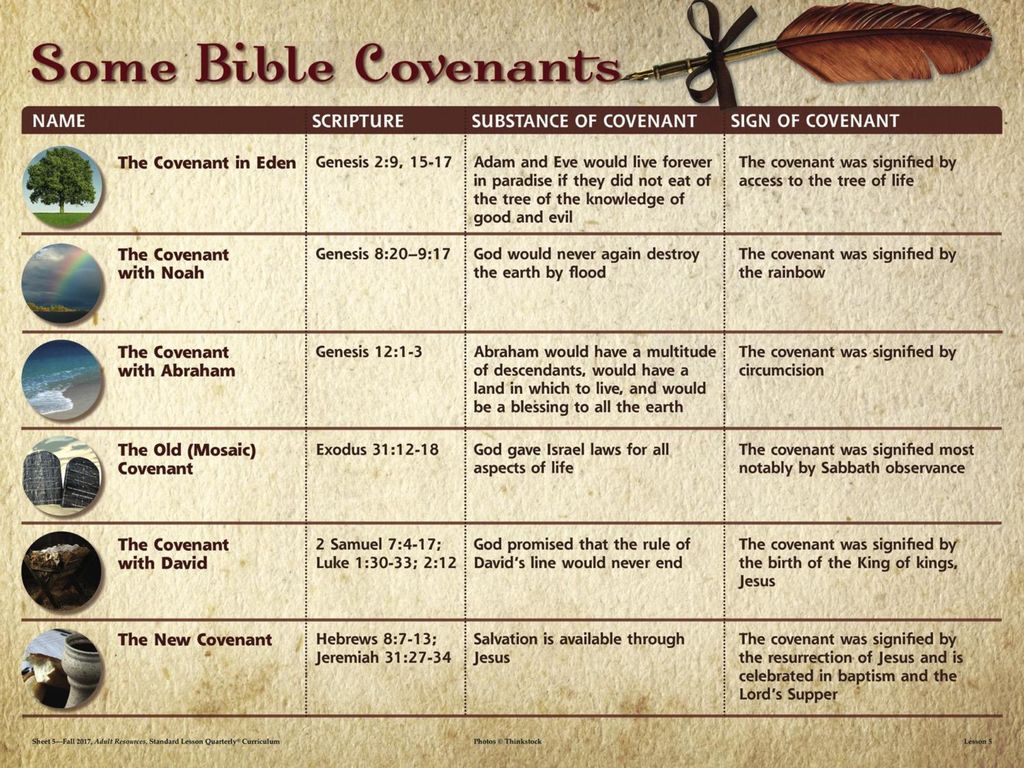 Old Testament Covenants Chart