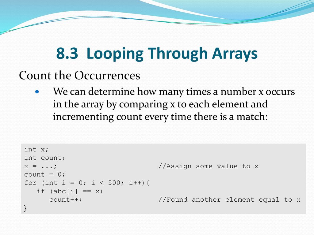 Lesson 8: Introduction To Arrays - ppt download