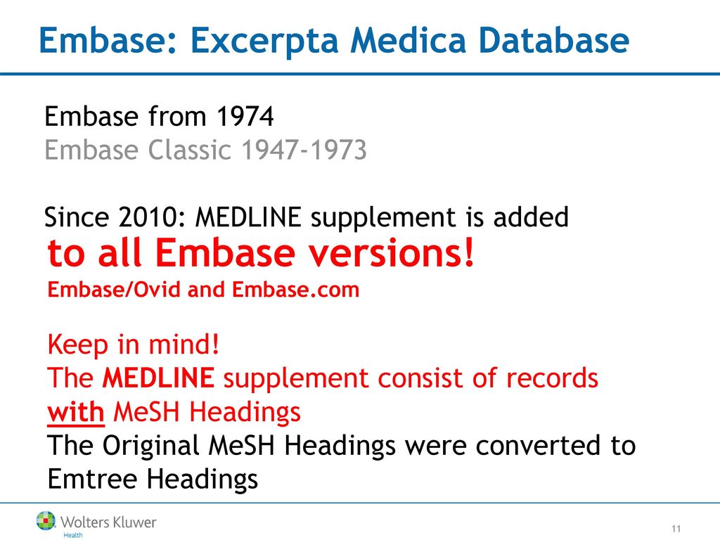 MEDLINE and Embase on the Ovid platform Moscow University May 24th - ppt  download