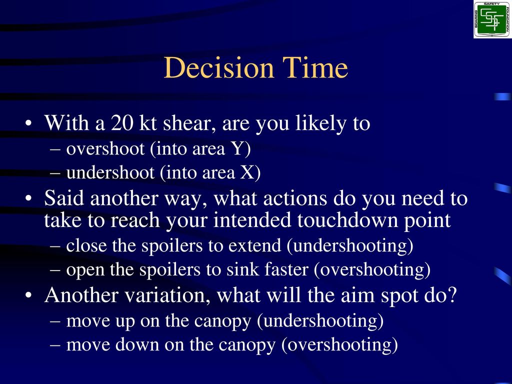 Decision Time With a 20 kt shear, are you likely to