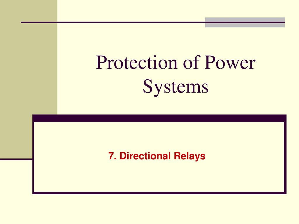 Protection Of Power Systems - Ppt Download