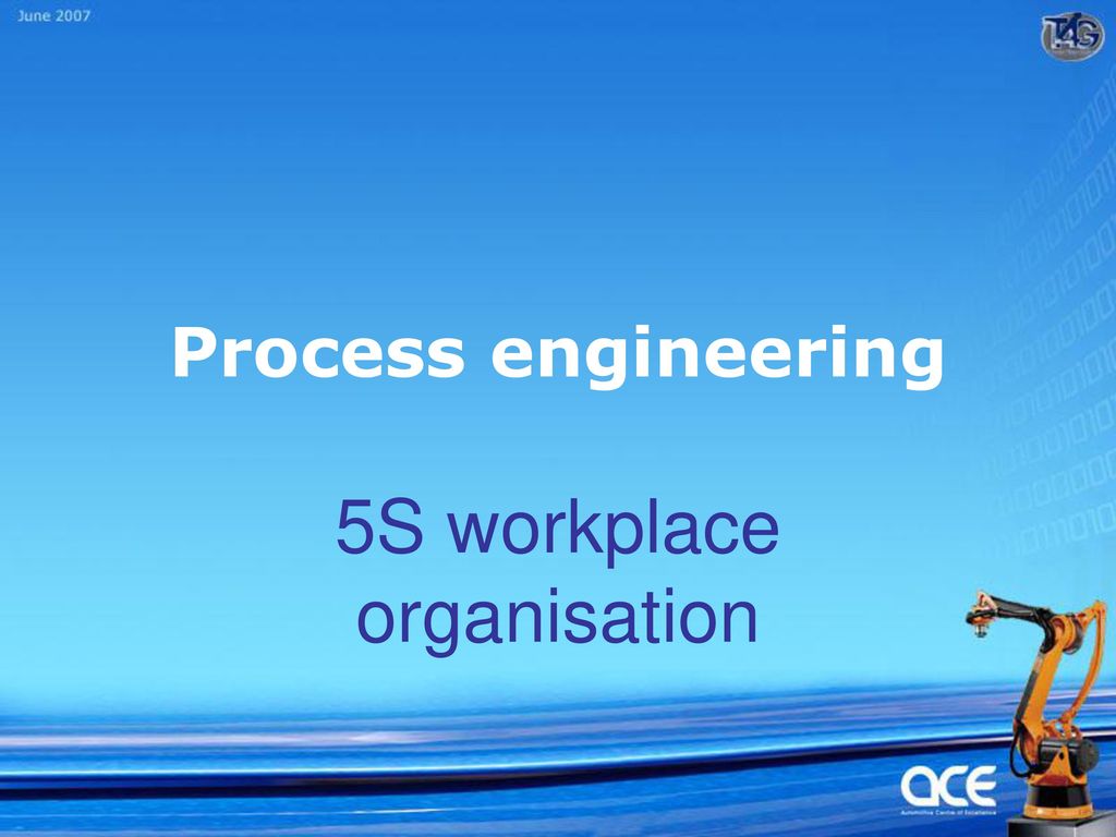 5S workplace organisation