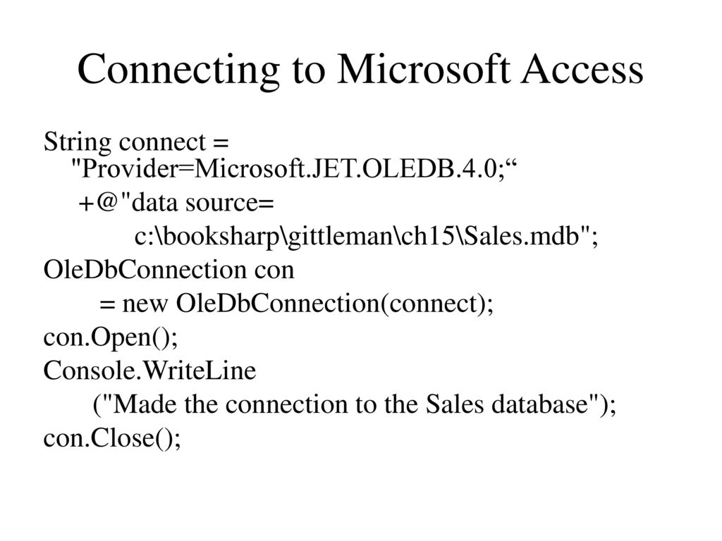 Chapter 15 using a database ppt download