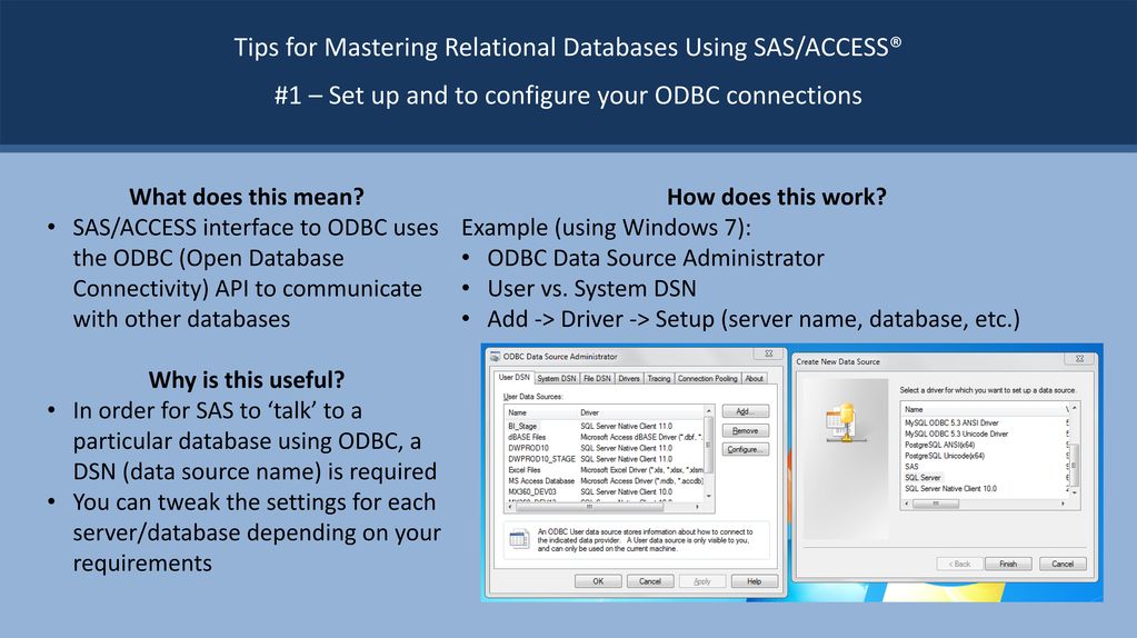 Tips for Mastering Relational Databases Using SAS/ACCESS® - ppt download
