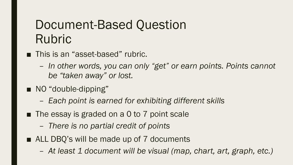 AP World History DBQ Essay ppt download