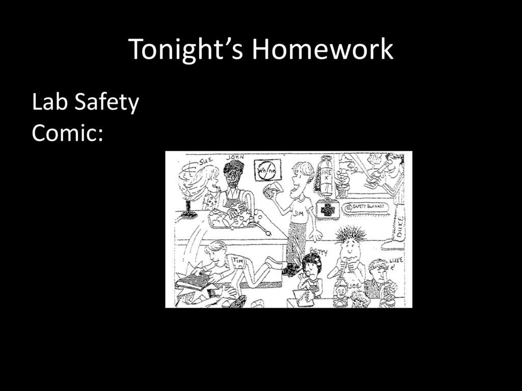 Tonight’s Homework Lab Safety Comic: