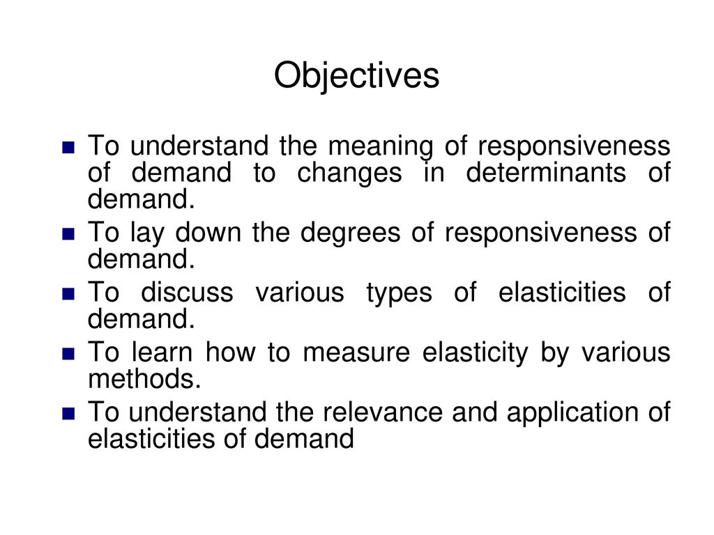 methods of measuring elasticity of demand