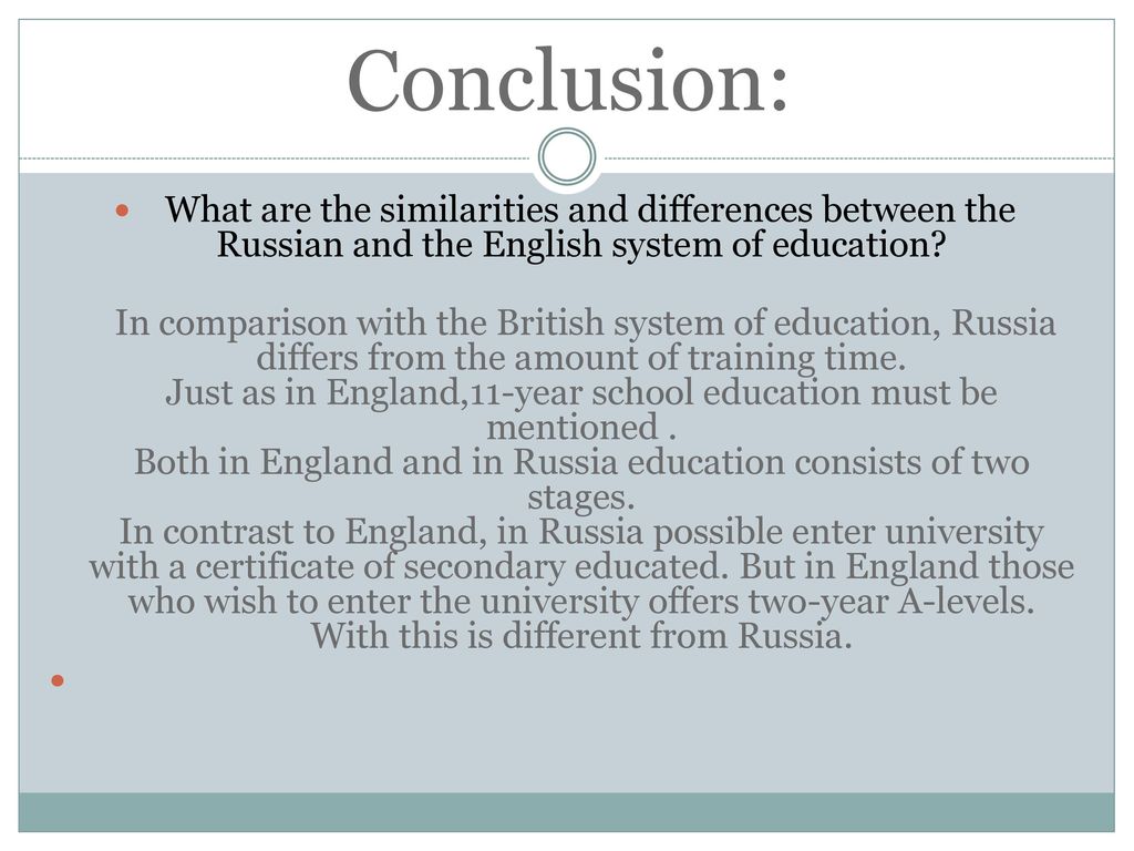 study in russia  - Conclusion