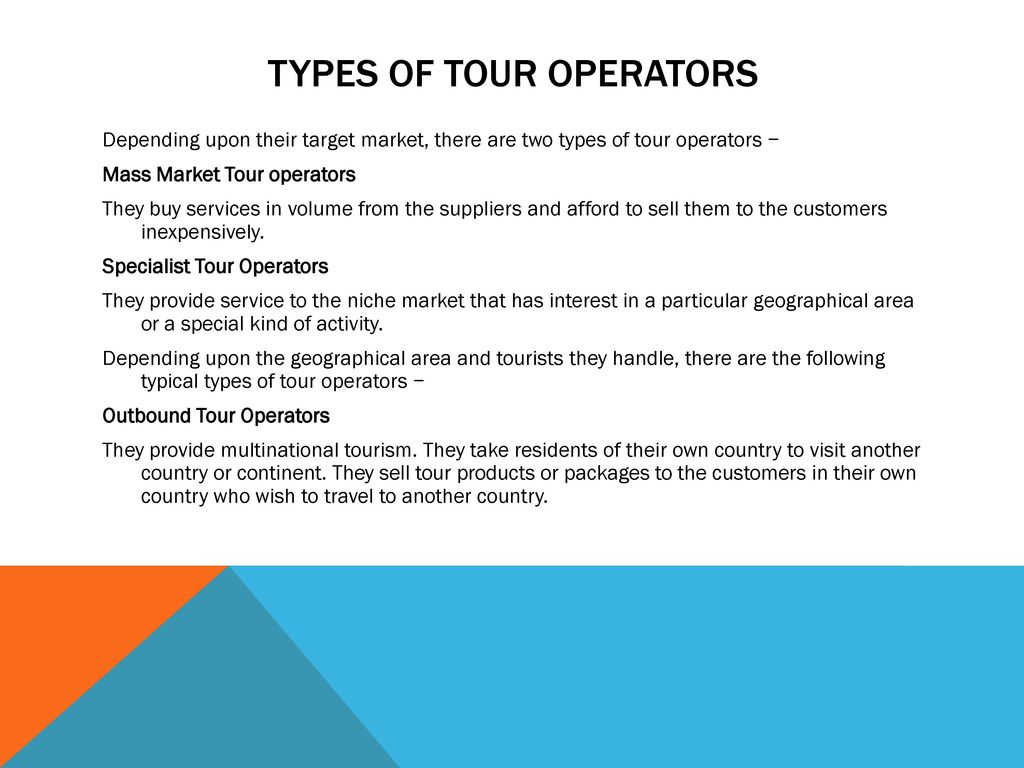 what is a specialist tour operator
