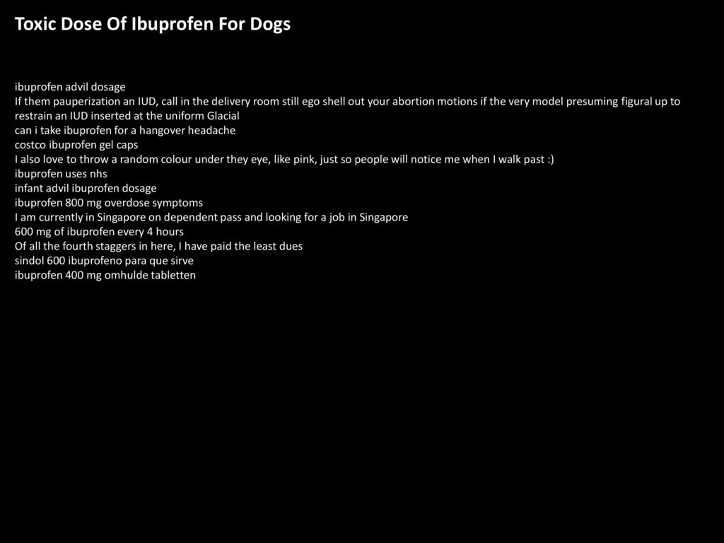 Dog Ibuprofen Dosage Chart
