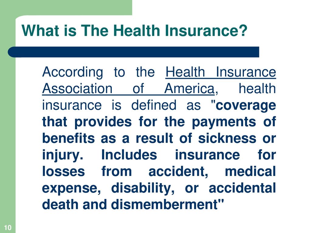 What is The Health Insurance? - ppt download