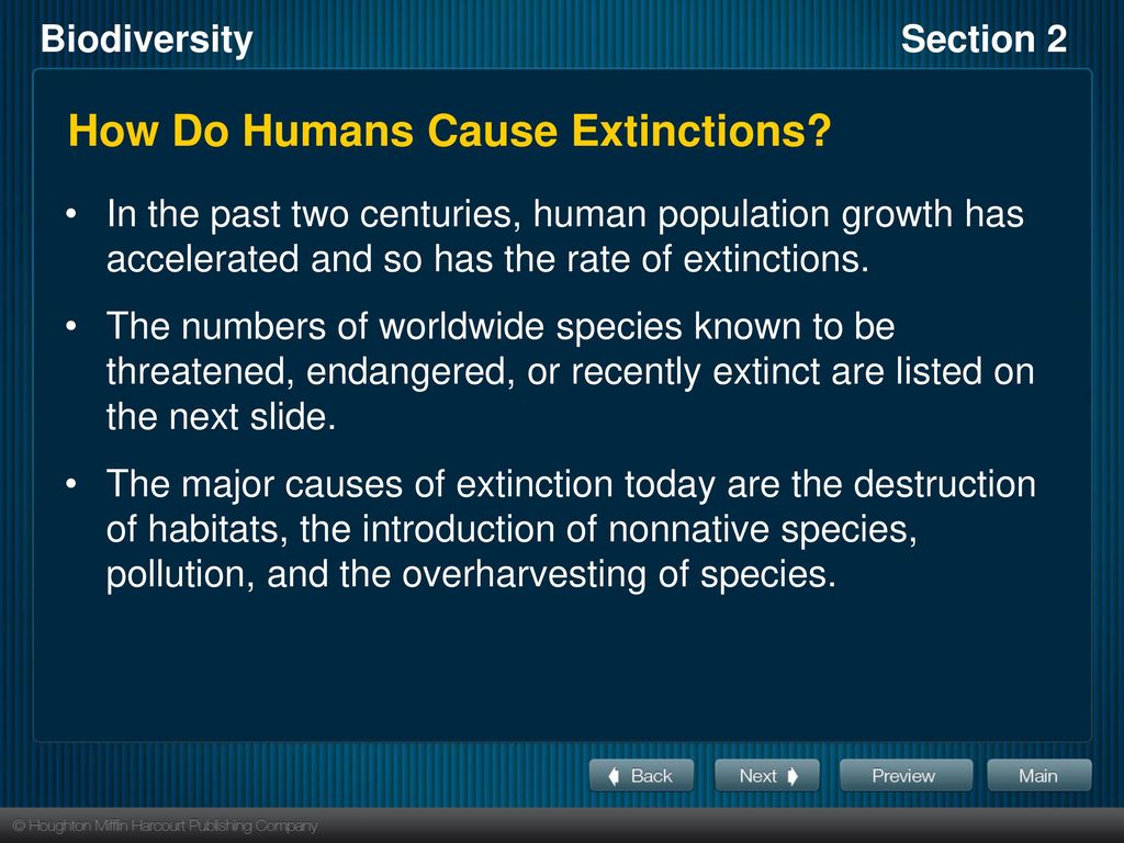what are the major causes of extinction