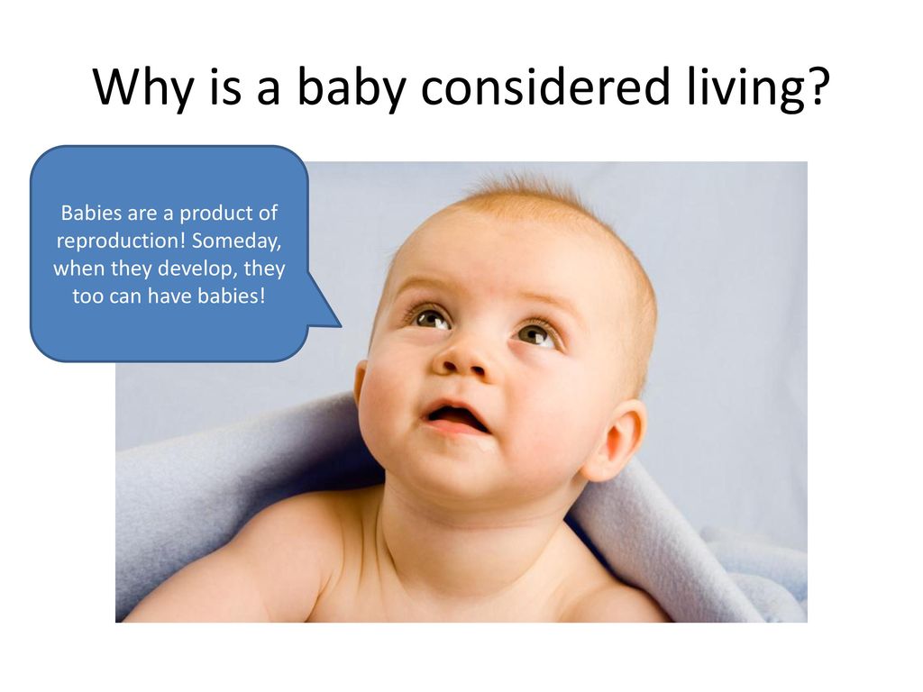 Why is a baby considered living