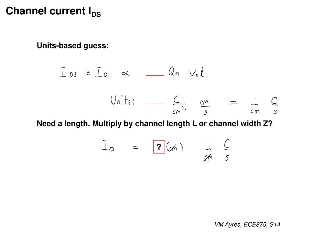 Channel current IDS Units-based guess: