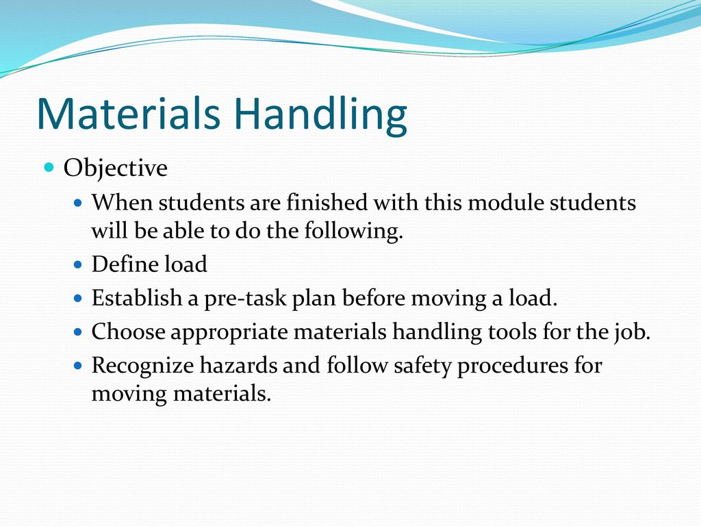 material handling procedure ppt